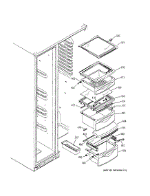 08 - Fresh Food Shelves parts for Ge Refrigerator GIG21IEMFFBB from AppliancePartsPros.com