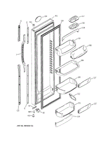 02 - Fresh Food Door parts for Ge Refrigerator PCG21SIMFFBS from AppliancePartsPros.com