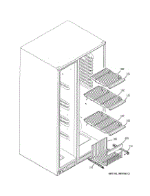 05 - Freezer Shelves parts for Ge Refrigerator GSS25XSNABS from AppliancePartsPros.com