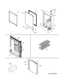 02 - Door Handles & Accessories parts for Ge Refrigerator PDS22LBNABB from AppliancePartsPros.com