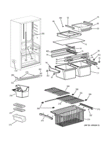 03 - Shelves parts for Ge Refrigerator GBS18KBMBWW from AppliancePartsPros.com