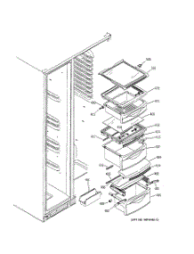 08 - Fresh Food Shelves parts for Ge Refrigerator GSS25XGNACC from AppliancePartsPros.com