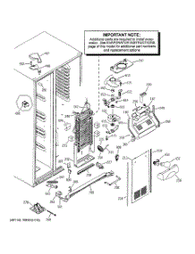 03 - Freezer Section parts for Ge Refrigerator GSS25PGMFWW from AppliancePartsPros.com