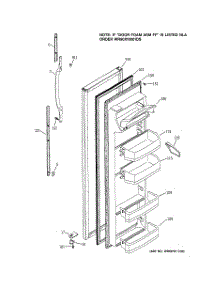 05 - Fresh Food Door parts for Ge Refrigerator DSS25PFMCCC from AppliancePartsPros.com