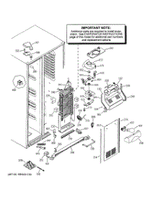 03 - Freezer Section parts for Ge Refrigerator GSS25TGMFWW from AppliancePartsPros.com