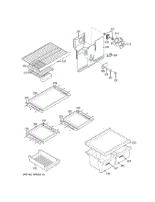 03 - Shelves parts for Ge Refrigerator GTS20ICAWW from AppliancePartsPros.com