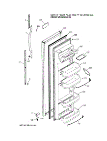 05 - Fresh Food Door parts for Ge Refrigerator GSA22KEMDFBB from AppliancePartsPros.com