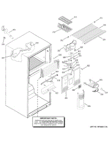 02 - Freezer Section parts for Ge Refrigerator GTH18IBMBRWW from AppliancePartsPros.com