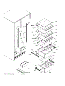 08 - Fresh Food Shelves parts for Ge Refrigerator GSG20IBMDFBB from AppliancePartsPros.com