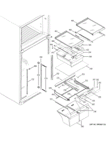 05 - Fresh Food Shelves parts for Ge Refrigerator GTH18KBMCRCC from AppliancePartsPros.com
