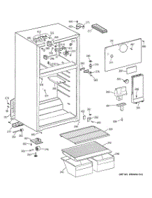 02 - Cabinet parts for Ge Refrigerator MTS16BBMDRWW from AppliancePartsPros.com