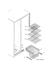 07 - Freezer Shelves parts for Ge Refrigerator GSS22QGMCWW from AppliancePartsPros.com