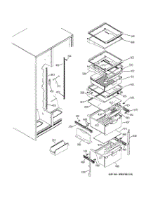 10 - Fresh Food Shelves parts for Ge Refrigerator GSS22QGMCWW from AppliancePartsPros.com