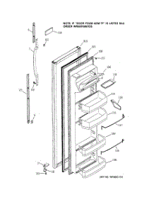 04 - Fresh Food Door parts for Ge Refrigerator GSA20IBMDFWW from AppliancePartsPros.com