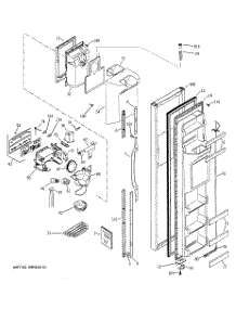 04 - Freezer Door parts for Ge Refrigerator GSS25WGMDBB from AppliancePartsPros.com