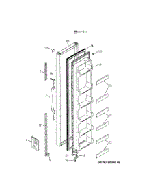 03 - Freezer Door parts for Ge Refrigerator GST22IBMDWW from AppliancePartsPros.com