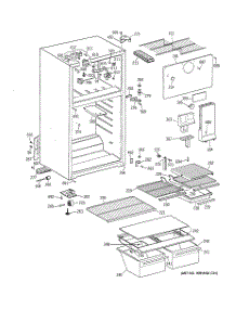 02 - Cabinet parts for Ge Refrigerator GTT15FBMDRWW from AppliancePartsPros.com