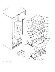 08 - Fresh Food Shelves parts for Ge Refrigerator GSS20IBMDWW from AppliancePartsPros.com