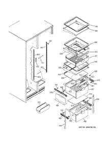 10 - Fresh Food Shelves parts for Ge Refrigerator GSS25QFMDBB from AppliancePartsPros.com