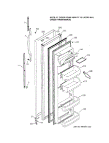 05 - Fresh Food Door parts for Ge Refrigerator GSS22SGMDBS from AppliancePartsPros.com