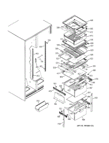 10 - Fresh Food Shelves parts for Ge Refrigerator ESS22XGMDCC from AppliancePartsPros.com