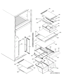 05 - Fresh Food Shelves parts for Ge Refrigerator GTS18IBMCRCC from AppliancePartsPros.com