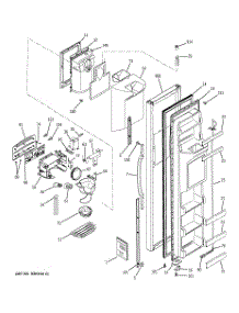 04 - Freezer Door parts for Ge Refrigerator GSS25QFMDCC from AppliancePartsPros.com