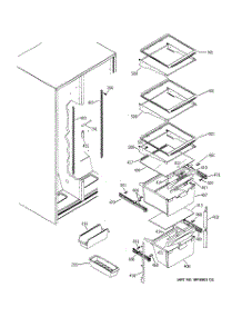 08 - Fresh Food Shelves parts for Ge Refrigerator GSG22KBMDFWW from AppliancePartsPros.com