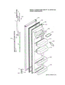 05 - Fresh Food Door parts for Ge Refrigerator GSS22WGMDWW from AppliancePartsPros.com