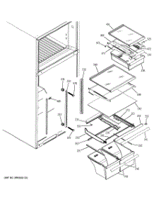 06 - Fresh Food Shelves parts for Ge Refrigerator STS18ICMCRWW from AppliancePartsPros.com
