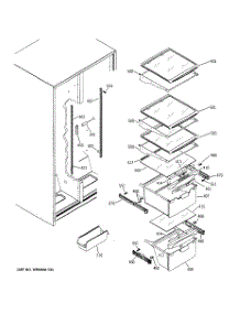 10 - Fresh Food Shelves parts for Ge Refrigerator DSS25PFMDWW from AppliancePartsPros.com