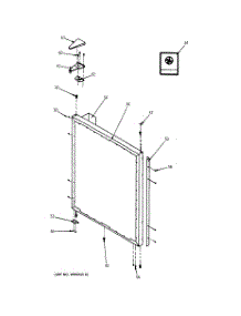 03 - Refrigerator Door (Exterior) parts for Ge Refrigerator TCX22ZASBRWH from AppliancePartsPros.com