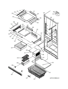 04 - Cabinet Shelving parts for Ge Refrigerator TCX22ZASBRWH from AppliancePartsPros.com