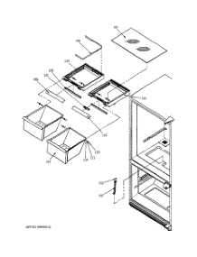 05 - Cabinet Shelving parts for Ge Refrigerator TCX22ZASBRWH from AppliancePartsPros.com