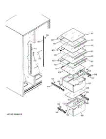10 - Fresh Food Shelves parts for Ge Refrigerator GSS20IEMDCC from AppliancePartsPros.com