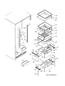 10 - Fresh Food Shelves parts for Ge Refrigerator GSS22QGMDBB from AppliancePartsPros.com