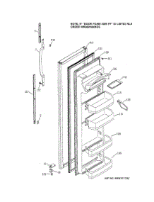 05 - Fresh Food Door parts for Ge Refrigerator GSS22KGMDWW from AppliancePartsPros.com