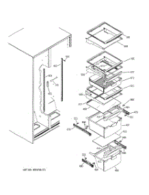 10 - Fresh Food Shelves parts for Ge Refrigerator SSS25KFMDWW from AppliancePartsPros.com