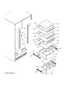 10 - Fresh Food Shelves parts for Ge Refrigerator GST20IEMDWW from AppliancePartsPros.com