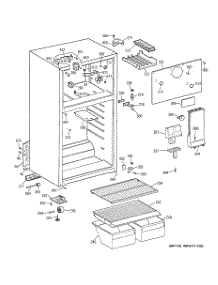 02 - Cabinet parts for Ge Refrigerator GTR15BBMDRWW from AppliancePartsPros.com