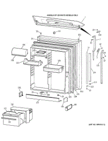 03 - Fresh Food Door parts for Ge Refrigerator TBE22PCSPRAA from AppliancePartsPros.com