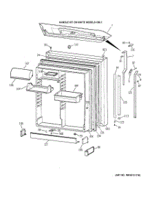 02 - Fresh Food Door parts for Ge Refrigerator TBC19PASPRWW from AppliancePartsPros.com