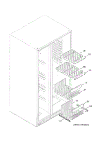 05 - Freezer Shelves parts for Ge Refrigerator GSS25LGMFWW from AppliancePartsPros.com