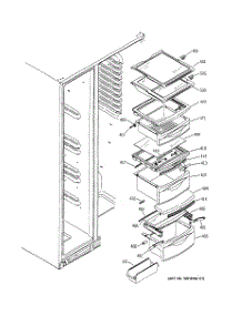 08 - Fresh Food Shelves parts for Ge Refrigerator GSS27RGMFWW from AppliancePartsPros.com