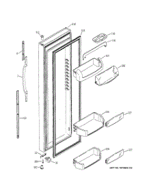 02 - Fresh Food Door parts for Ge Refrigerator GSS27RSMFBS from AppliancePartsPros.com