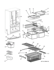 03 - Shelves parts for Ge Refrigerator GBS18KBMAWW from AppliancePartsPros.com