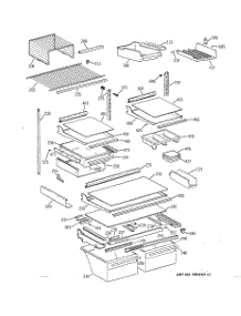 04 - Shelf Parts parts for Ge Refrigerator TBX25PASJRBB from AppliancePartsPros.com