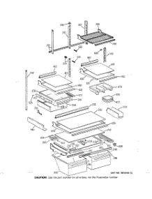 05 - Shelf Parts parts for Ge Refrigerator TBX25PCSKLWW from AppliancePartsPros.com