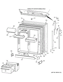 03 - Fresh Food Door parts for Ge Refrigerator TBE25PCSLRWW from AppliancePartsPros.com