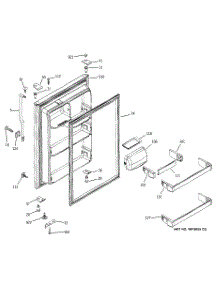 02 - Fresh Food Door parts for Ge Refrigerator GTS22IBMBRWW from AppliancePartsPros.com